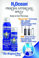 H2Ocean Cleaning spray keeps piercing area clear of residue between wears
