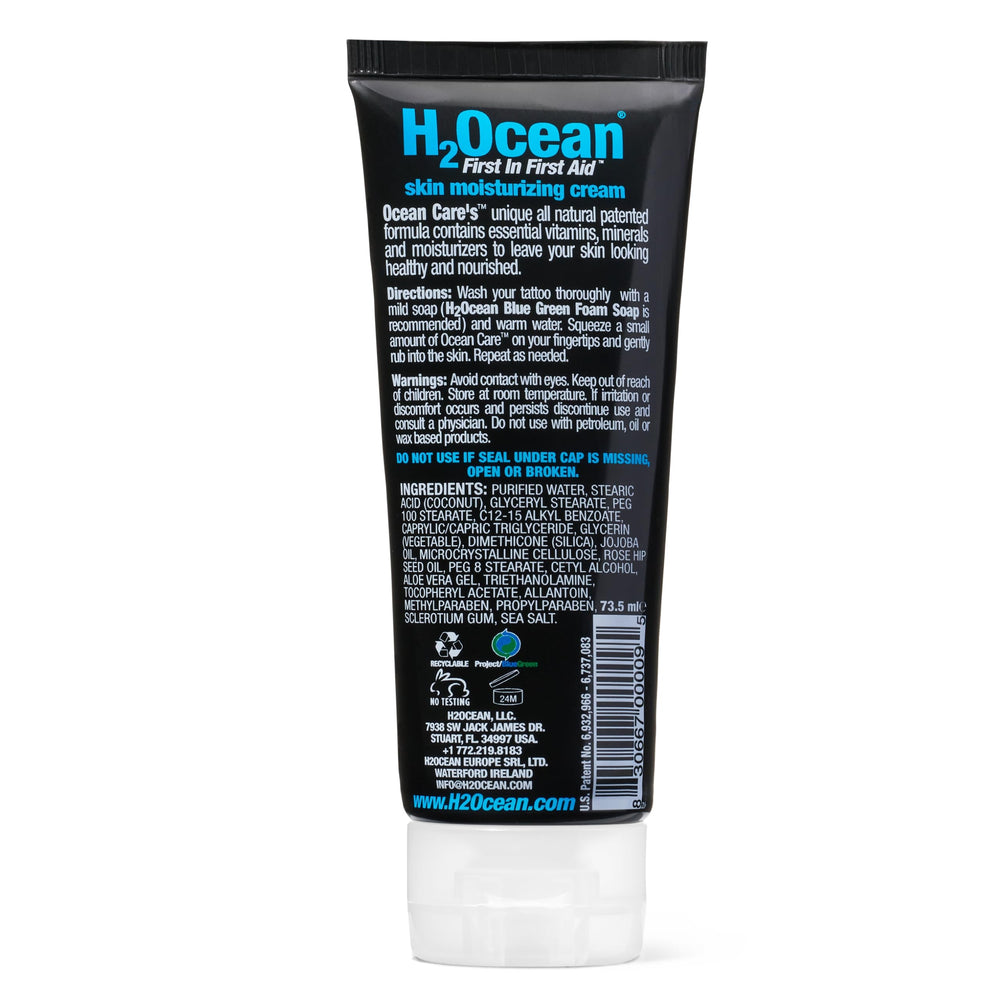 H2Ocean travel-size lotion ideal for on-the-go tattoo care