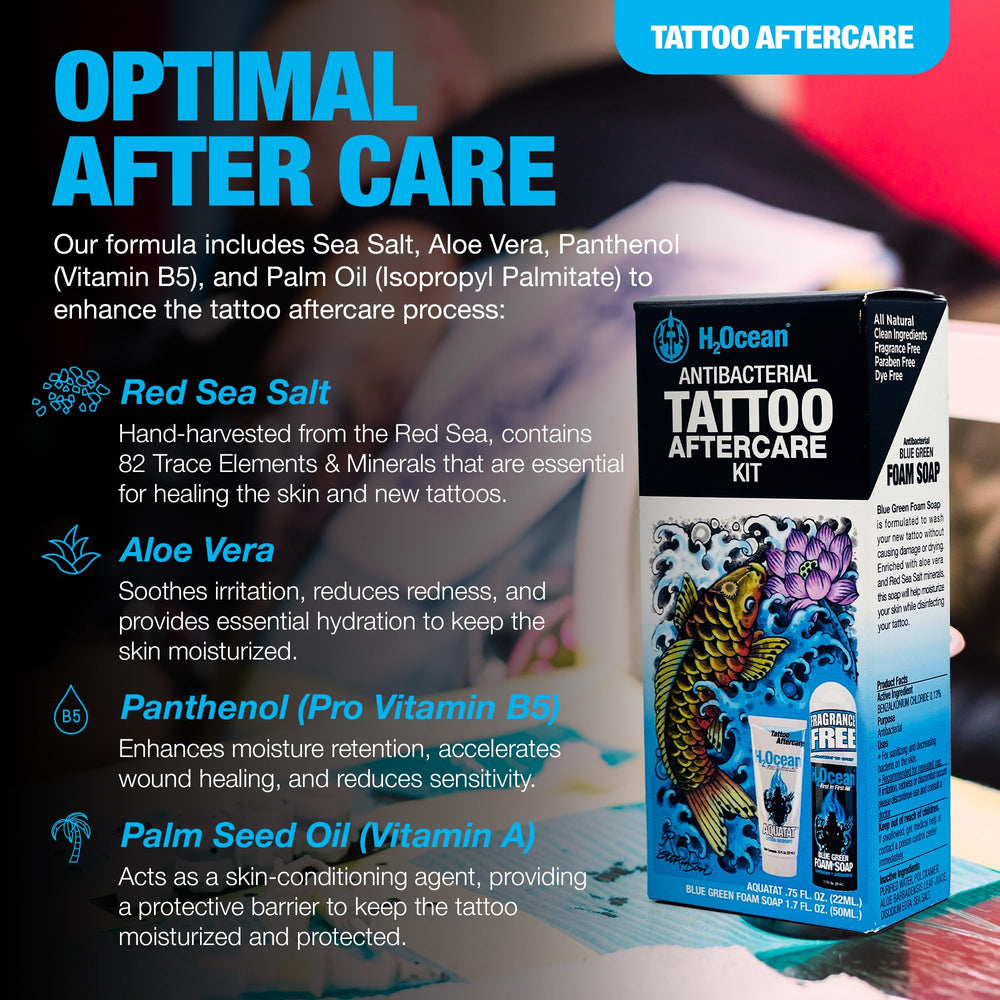 Travel-size kit packaging for on-the-go tattoo care