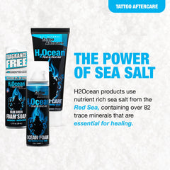 H2Ocean Ultimate Kit Ocean Foam Moisturizer locks in moisture for ink care.