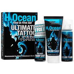 H2Ocean Ultimate Kit tattoo soap unscented for gentle cleansing of fresh ink.