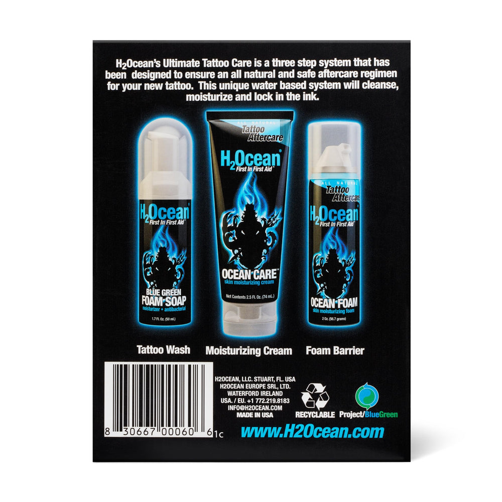 H2Ocean Ultimate Kit tattoo care set for artists trusted by pros.