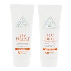 Hackerdom arraTOPFACE bottle close-up showing creamy sunscreen texture ideal for sensitive skin