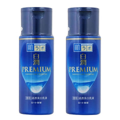 Hada Labo Shirojyun Premium Emulsion texture swatch demonstrates lightweight, brightening hydration