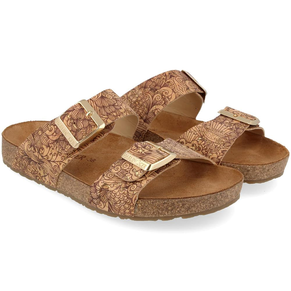 HAFLINGER Andrea henna leather mule with cork-latex footbed for daily comfort
