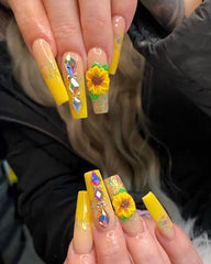 HaFLoNa nail art charms with rhinestones and textures ready to blend with powders.