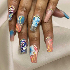 HaFLoNa top-coat-ready flowers glide on with glue for secure wear.