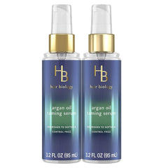 Hair Biology Argan Oil Taming Serum bottle front for frizz control