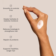 HAIR BURST Hydrating Mask black oat extract highlight on packaging conveys moisture retention.
