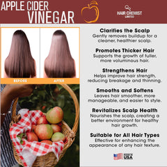 Hair Chemist Apple Cider Vinegar Scalp Stimulator bottle on a bathroom shelf for easy access