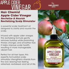 Hair Chemist Apple Cider Vinegar Scalp Stimulator being applied to the scalp during routine care