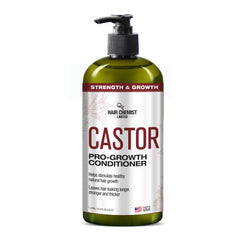 Hair Chemist Castor Pro-Growth Conditioner label emphasizes hydration