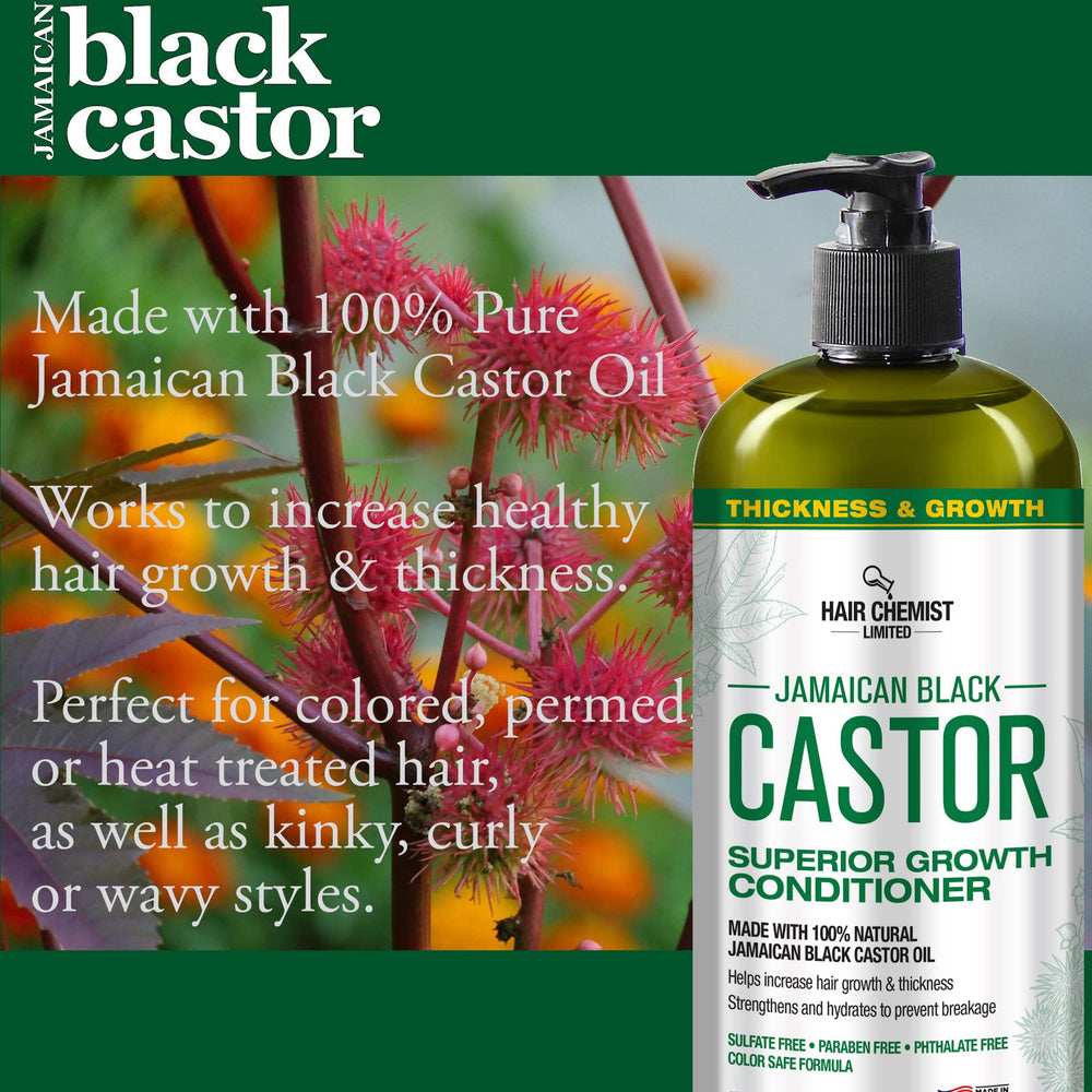 Hair Chemist Jamaican Black Castor Oil ingredient showcases natural oil benefits for hair.