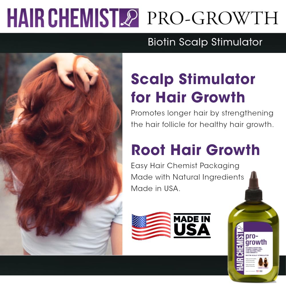 Natural ingredients visible in Hair Chemist Pro-Growth formula for gentle care.