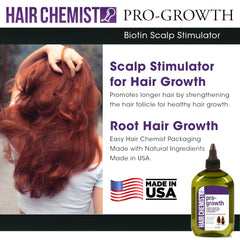 Natural ingredients visible in Hair Chemist Pro-Growth formula for gentle care.