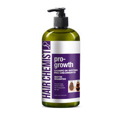 Hair Chemist Pro-Growth Shampoo bottle with biotin formula for fuller looking hair