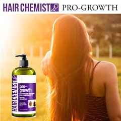 Hair Chemist Pro-Growth Shampoo dispensing pump for easy application