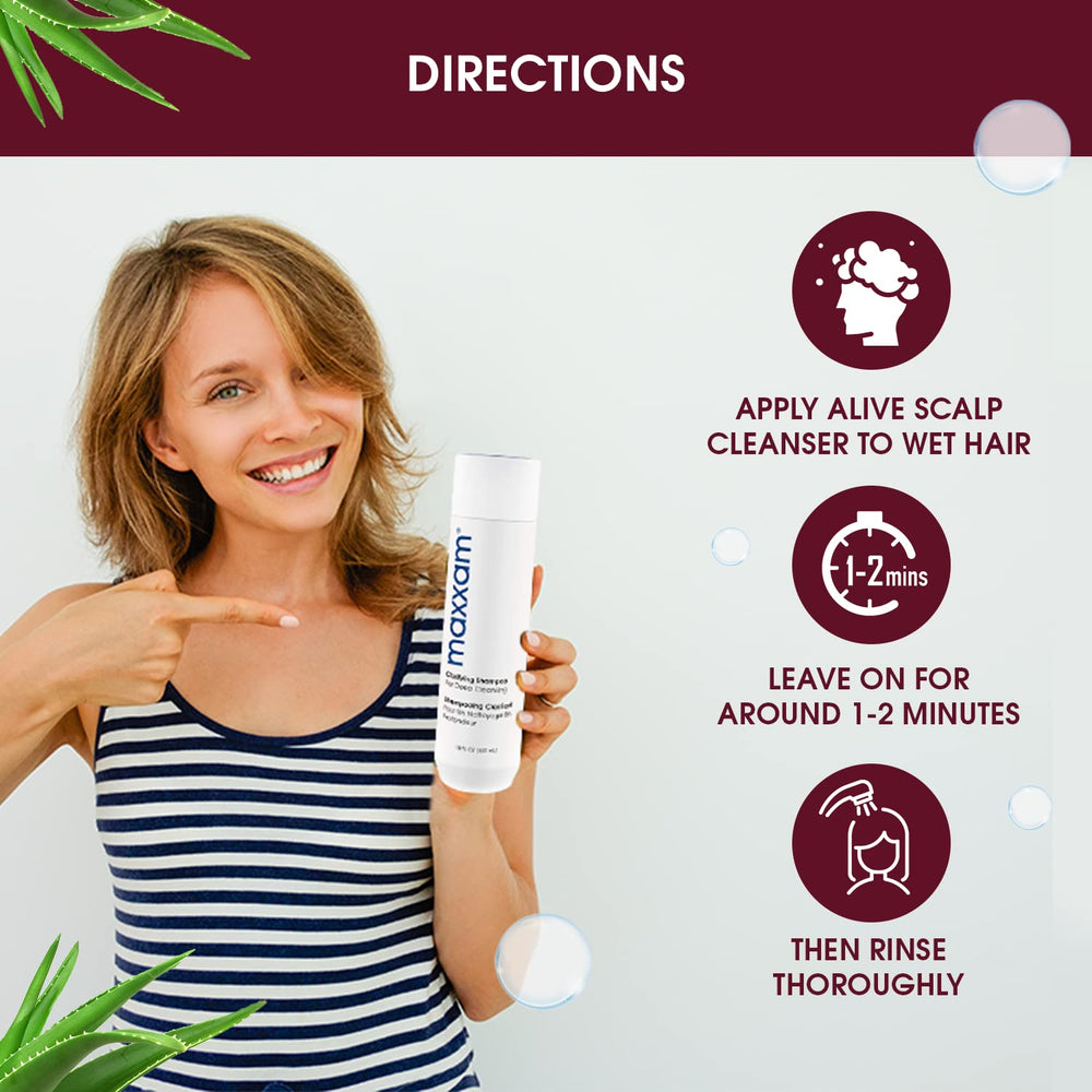 HAIR CLUB Maxxam clarifying shampoo texture appears silky and hydrating.