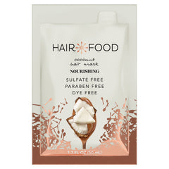 Hair Food Moisturizing Hair Mask bottle with coconut scent enhances hydration and curl definition