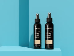Hair Illusion Fiber Hold Spray packaging shows compact 4 oz size for travel.