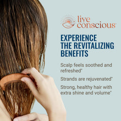 Two-pack Live Conscious packaging from Hair La Vie on store shelf.