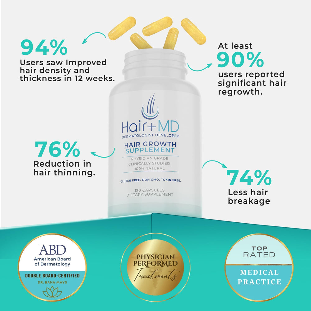 Hair Plus MD capsules close-up highlighting nourishing ingredients