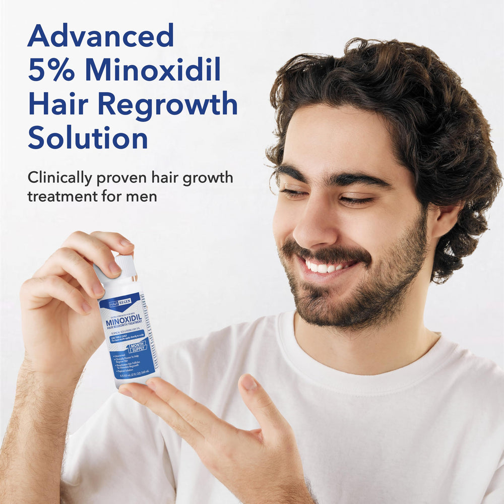 Hair Regen 0.25mm derma roller for enhanced absorption.