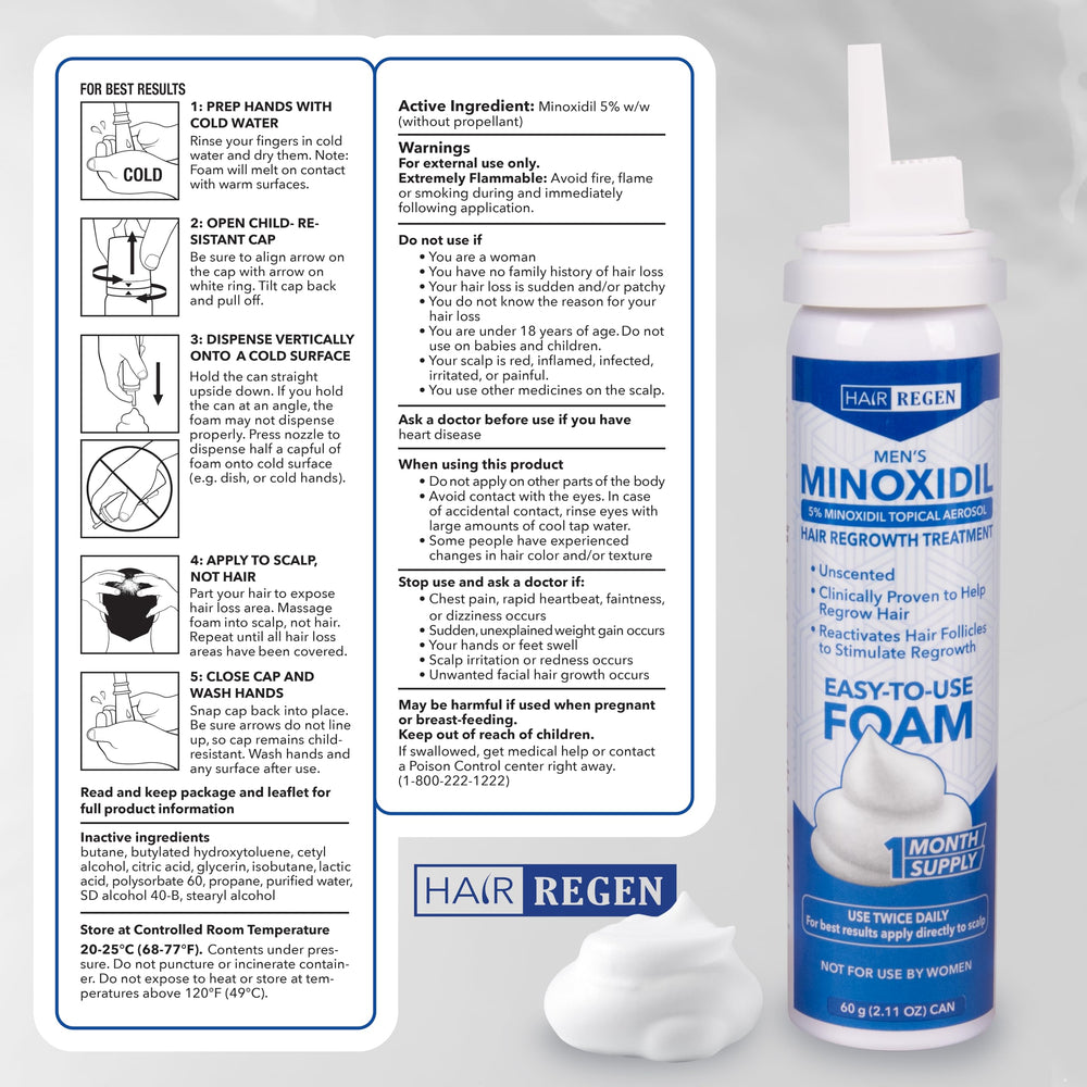 Hair Regen Minoxidil Foam long-term home care supports steady routine use