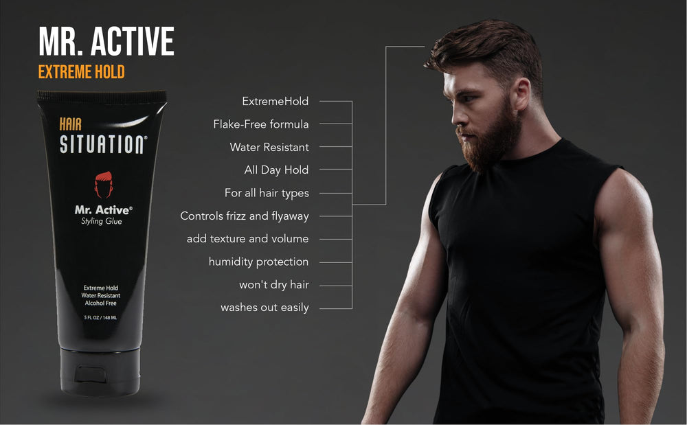 Hair Situation Mr. Active strong hold texture for sleek styles
