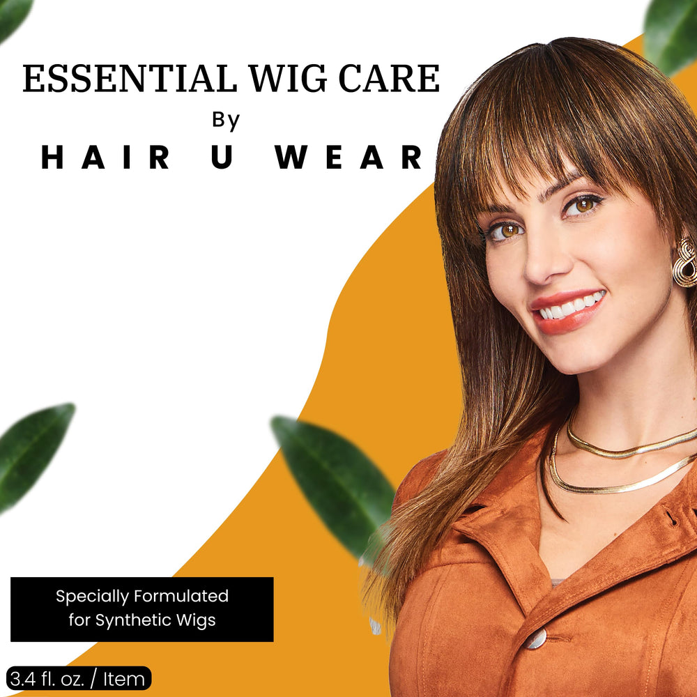 Hair U Wear conditioner bottle detangles synthetic hair with silk-like softness