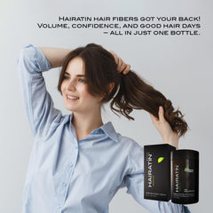 HAIRATIN eight shades provide color match for various hair colors.
