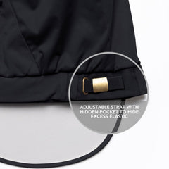 Hairbrella black rain hat for women is a portable weather-ready accessory