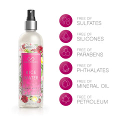 Hairfinity Rice Water Hair Mist on hair showcases moisture and volume.