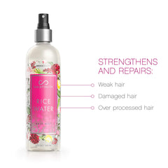 Hairfinity Rice Water Hair Mist spray action for even application.