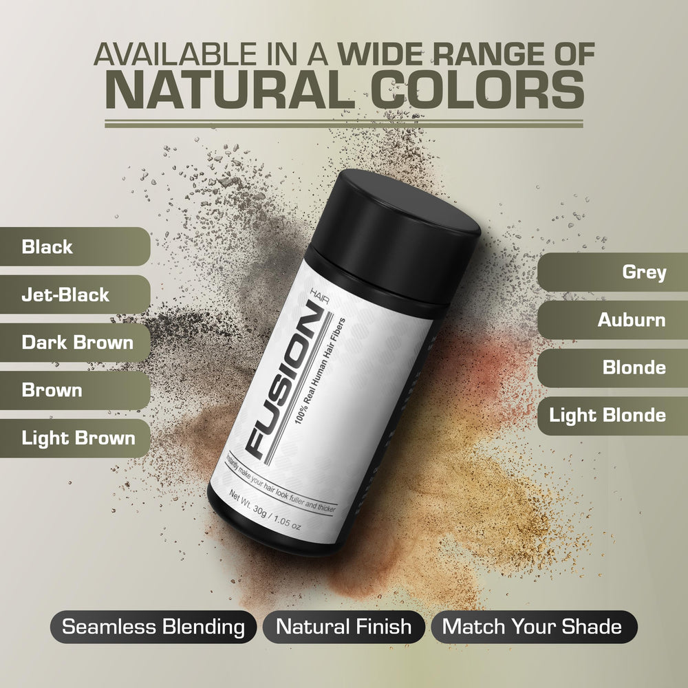 HAIRFUSION dense hair effect visible on thinning areas for added volume