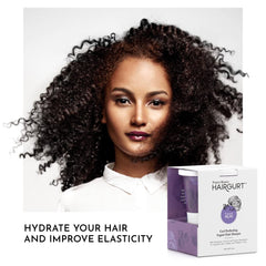Hairgurt curls defined on model after using the set.