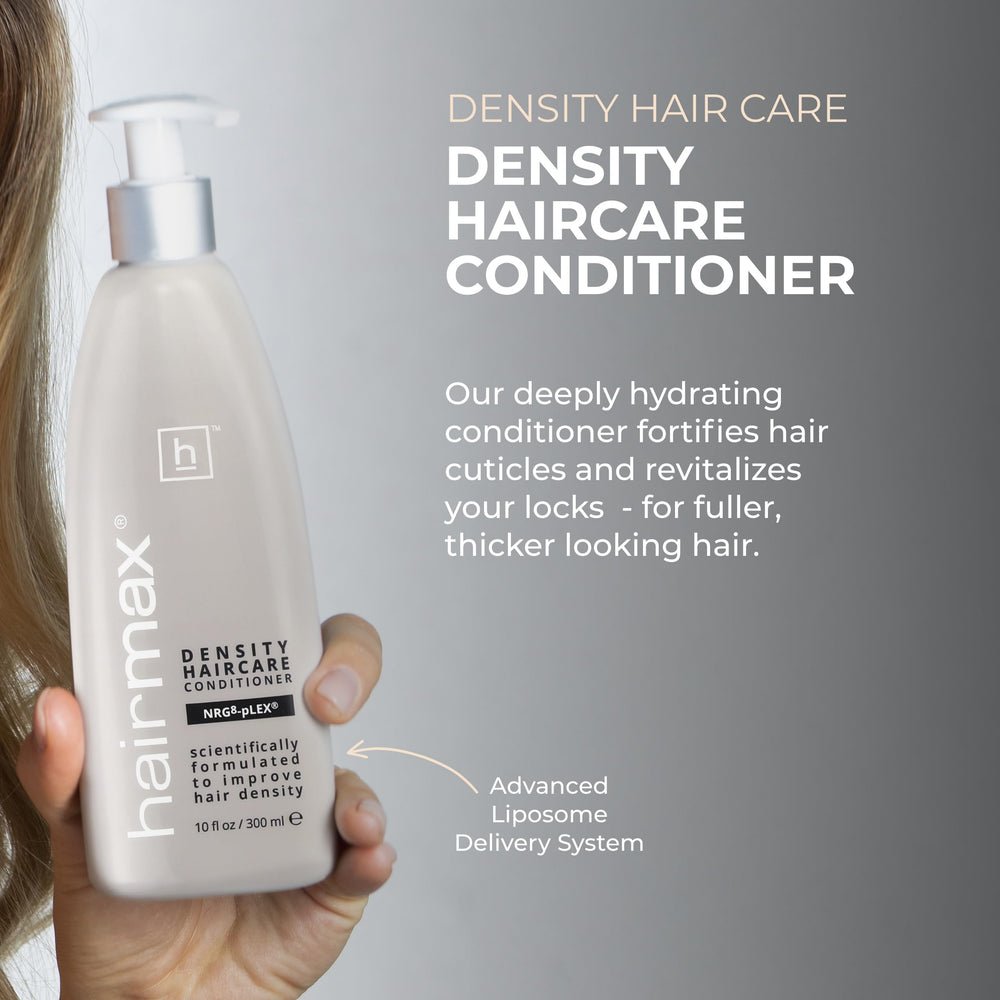 Hairmax Density Conditioner creamy texture closeup highlights rich moisture