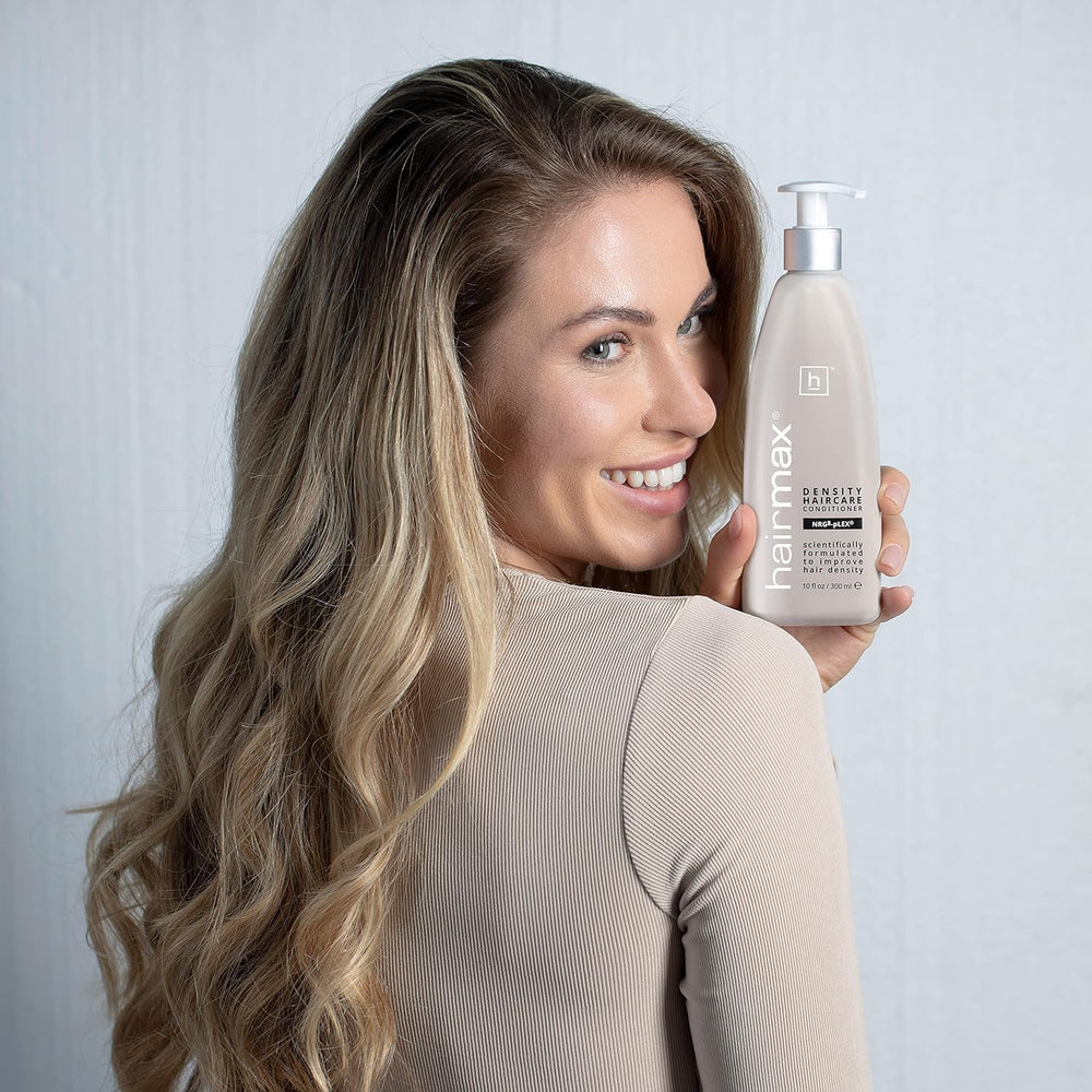 Hairmax Density packaging highlighting sulfate- and paraben-free formula.