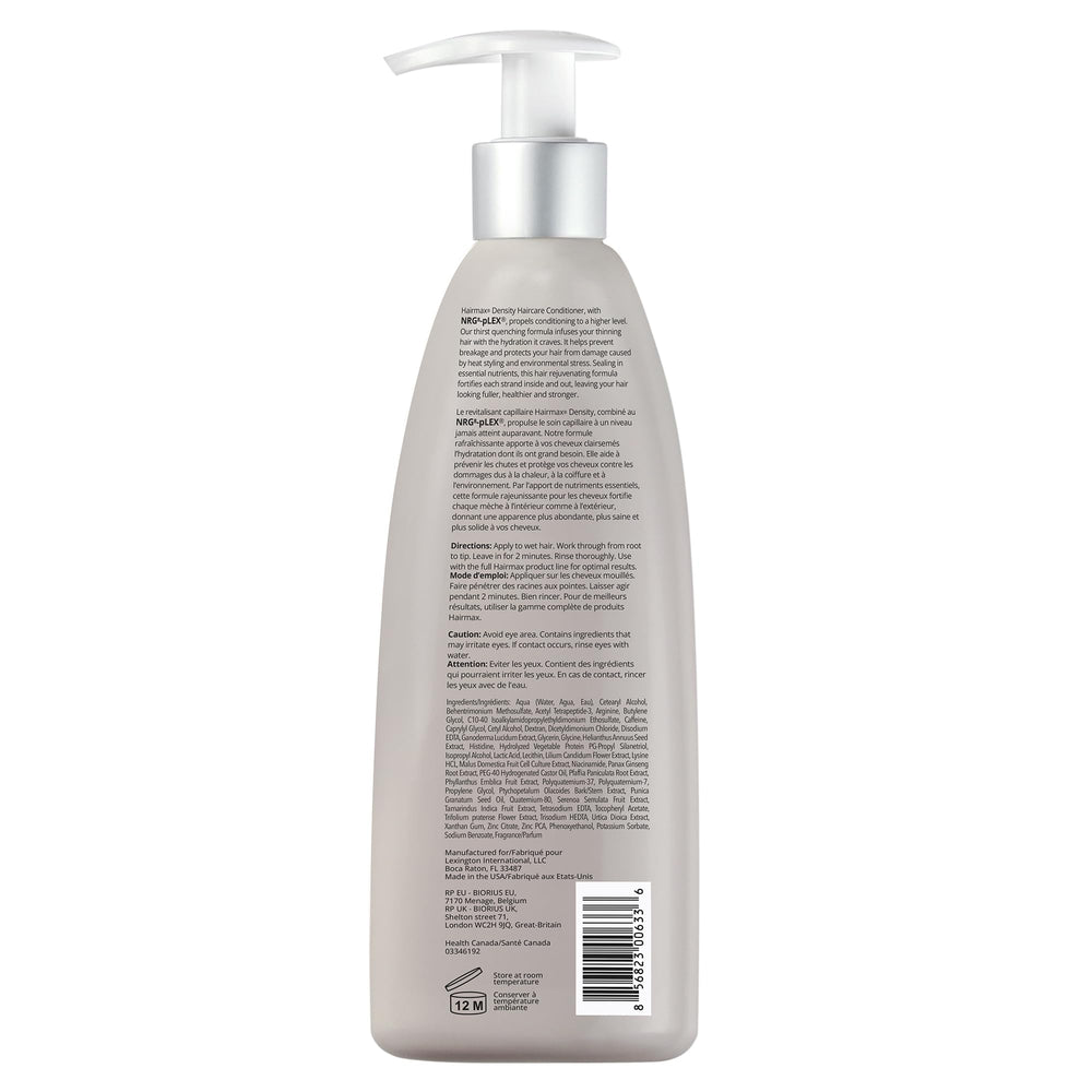 Hairmax Density Shampoo ingredients: caffeine and apple stem cells.
