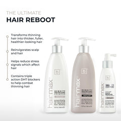 Hairmax Density packaging box emphasizing complete 3-piece system.