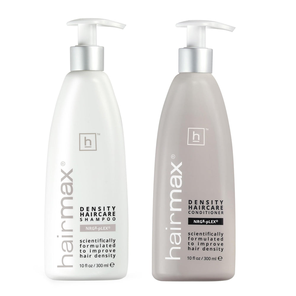 Hairmax Density Shampoo bottle for gentle cleansing and scalp refreshment.