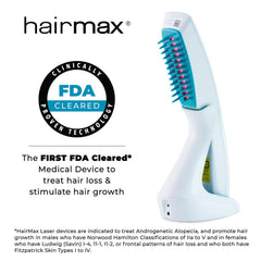HairMax Ultima 12 Classic LaserComb closeup laser head for precise follicle energy.