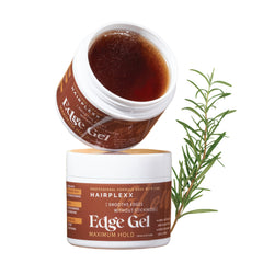 Hairplexx Glow Edge Control Gel bottle close-up showing sleek, non-sticky finish