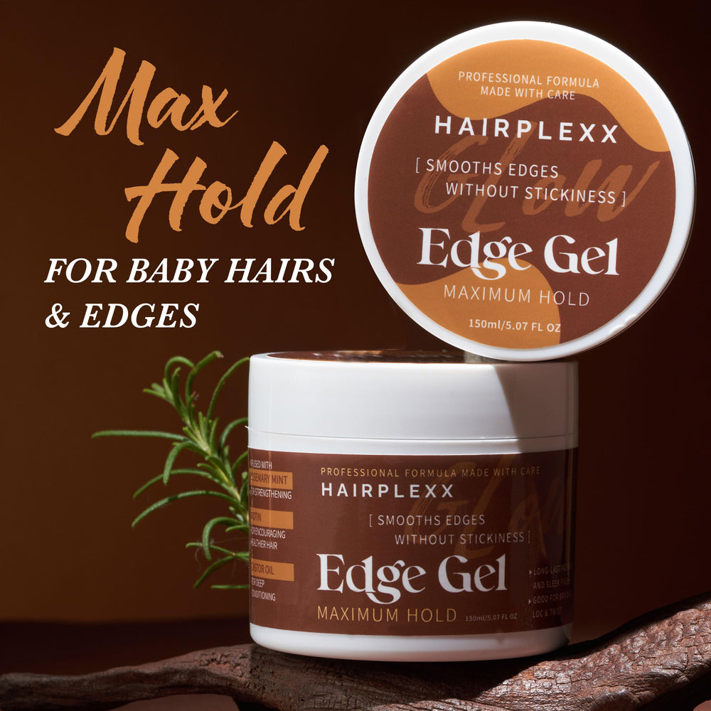 Hairplexx Glow Edge Control Gel dispenser close-up for precise edge application