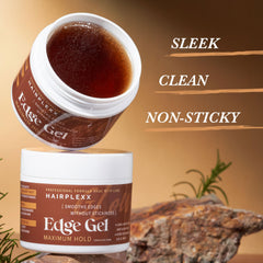 Hairplexx Glow Edge Control Gel sample on natural hair finish