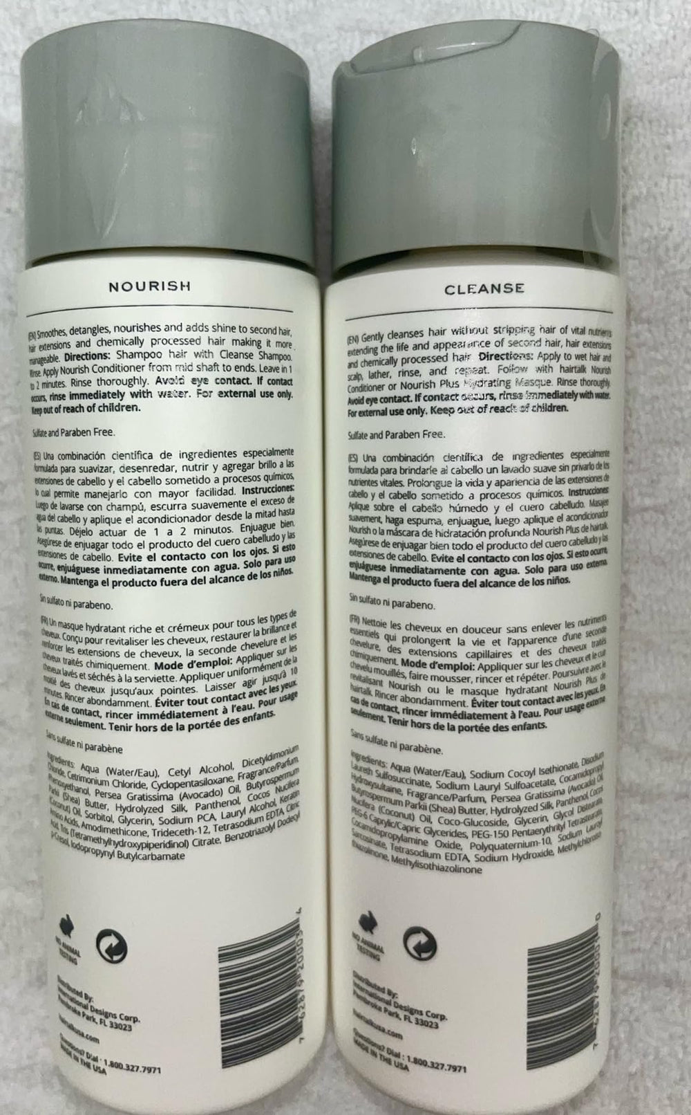 Hairtalk Nourish Conditioner bottle cap promoting smooth, manageable extensions