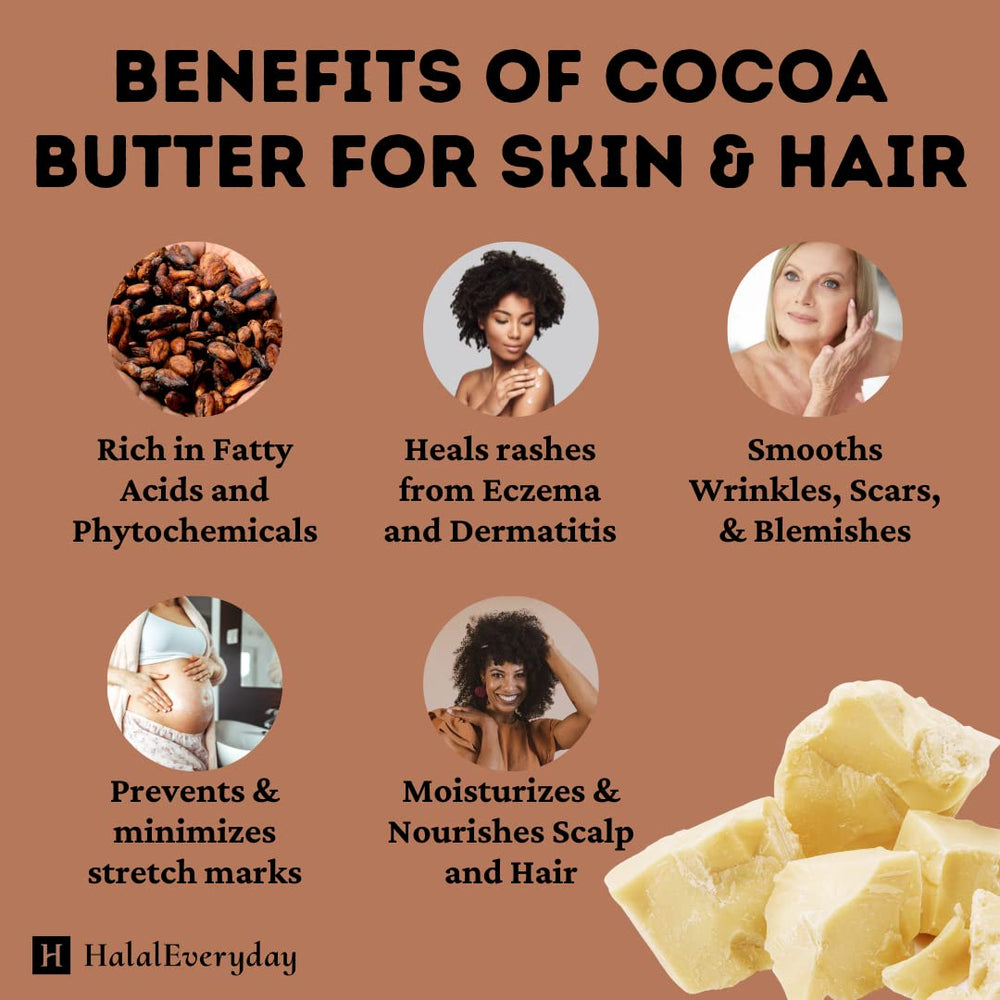 HalalEveryDay cocoa butter being blended into lotion for DIY moisturizers