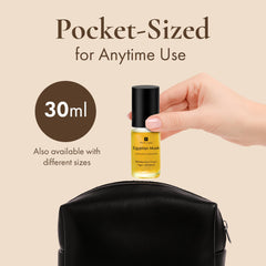 HalalEveryDay Egyptian Musk Oil applied to hair for subtle fragrance lift