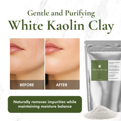 HalalEveryday White Kaolin Clay Powder close-up texture for smooth exfoliation