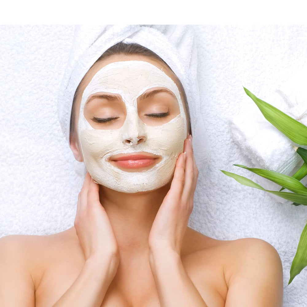 HalalEveryDay white kaolin clay powder facial mask application